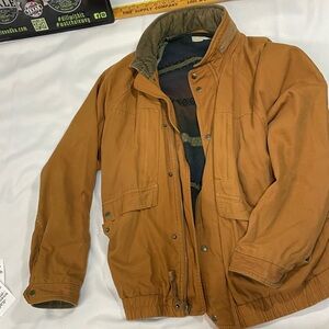 The Territory Ahead Men's Rugged Brown Bomber Jacket Southwest Flannel Lined L